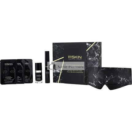 111SKIN Čierny diamantový očný set, Celestial očný krém, masky a kontúrovací gél, alternatíva botoxu