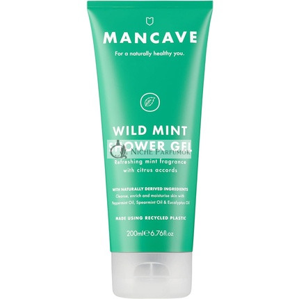 ManCave Divoká Mätová Sprchová Gél 200ml s Citrónom, Mätou a Eukalyptovým Olejom