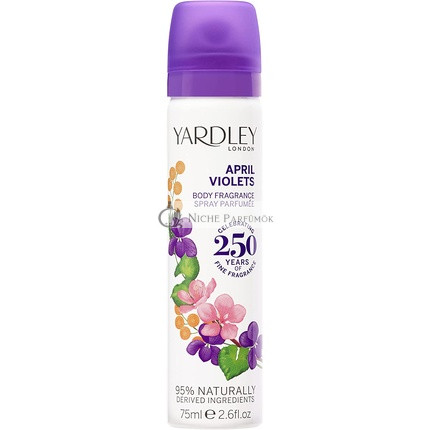 Yardley London April Violets Telový sprej, 75 ml