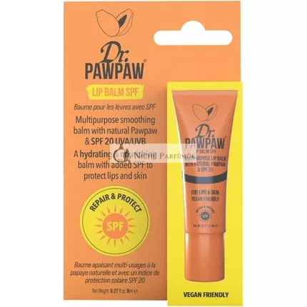 Dr.PAWPAW Balzam na pery SPF Viacúčelový vyhladzujúci balzam s prírodným Pawpaw a SPF 20 UVA/UVB