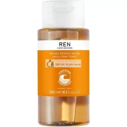   REN Clean Skincare Glow Tonic Denné Čistiace, Rozjasňujúce, Exfoliačné, Hydratačné, Rovnomerný Tón Pleti s Obnovujúcimi AHAs BHAs, Bez Krvavých Testov, Vegán, Zmenšujúci Póry Toner, 250ml