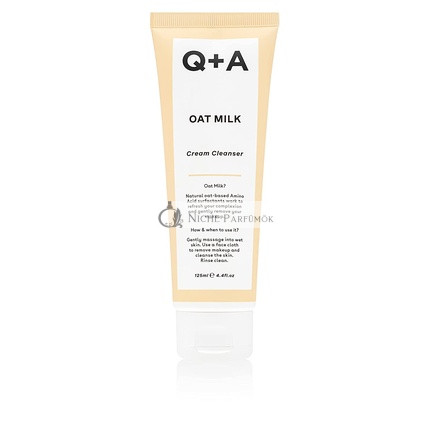 Q+A Ovsené Mlieko Krémový Čistiaci Prostriedok na Hydratáciu Tváre na Jemné Odstránenie Make-upu a Nečistôt 125ml