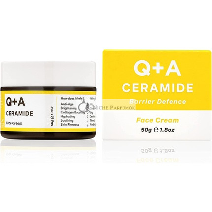 Q+A Ceramid Barrier Defence pleťový krém s cinamidmi, Pro vitamínom E a skvalánom, 50g