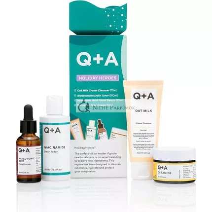 Q+A Holiday Heroes Sada Starostlivosti o Pleť 4-krokový Režim s Oat Milk Cleanser