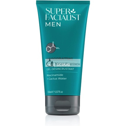 Super Facialist pre mužov Energizujúci čistiaci gél s vitamínom B3, jemným exfoliátorom a odstraňovačom čiernych bodiek s bambuckým maslom a mandľovým olejom - 150 ml