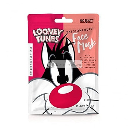 MAD Beauty Disney Looney Tunes Sylvester Maska na tvár - Hydratačná a Relaxačná Tkaninová Maska pre Vyživenú Pokožku a Krásnu Pleť