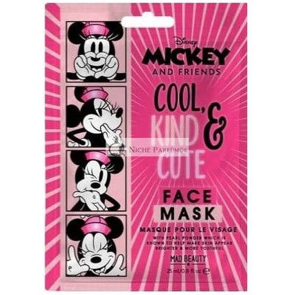 Mad Beauty Mickey & Friends Disney Jednotková Maska na Tvár Perlová Minnie Mouse