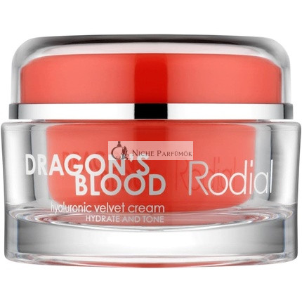 Rodial Dragons Blood Hyaluronic Velvet Krém - Kyselina hyalurónová a Hydromanil pre suchú pokožku - Maslový luxusný krém - Denná a nočná starostlivosť