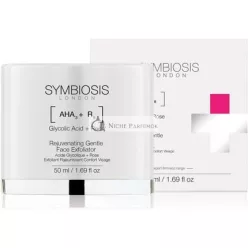   Symbiosis London Ružová a Glykolová Kyselina Omladzujúci Jemný Peeling na Tvár, 50ml