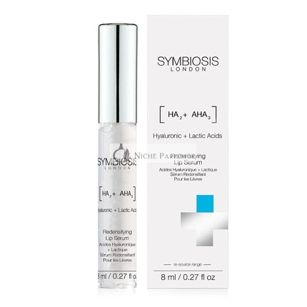 Symbiosis London Redensifikačné sérum na pery s hyalurónovou a mliečnou kyselinou, 8ml