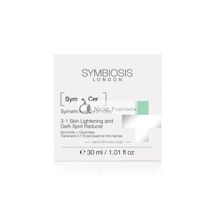 SYMBIOSIS Symwhite + Ceramides 3-1 Zjasňujúci a Znižujúci Tmavé Škvrny Krém, 30ml