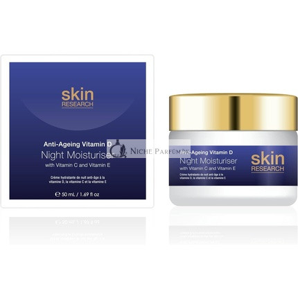 Skin Research Anti-Aging Vitamín D Nočný Hydratačný Krém s Vitamínom C a E, 50ml