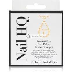   Nail HQ Odstraňovače Laku na Nechty bez Acetónu - 10 utierok