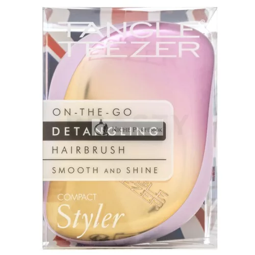 Tangle Teezer Compact Styler Lilac-Yellow kefa na vlasy pre ľahké rozčesávanie vlasov