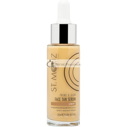 St Moriz Professional Prime & Glow Sérum na Opálenie Tváre Hydratačné 2 v 1 Samoopalovacie Sérum na Tvár & Podkladová Báza s Kyselinou Hyalurónovou, 25ml