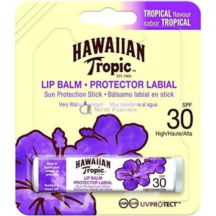 Hawaiian Tropic Tropické Balzam na Rty SPF 30 s Aloe Vera a Kokosovým Maslom, 4,25g