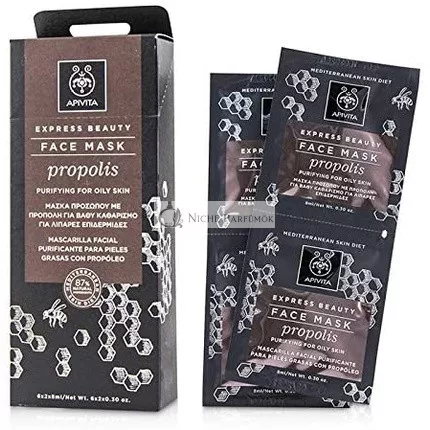 Expresná Beauty Mask pre Mladú Mastnú Pleť s Propolisom, 6x2x8ml