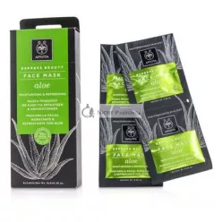  Apivita Express Beauty Maska na tvár s Aloe Hydratačná a osviežujúca - Balenie 6 ks