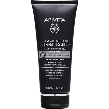 Apivita Čierny Detox Čistiaci Gél na Tvár a Oči 150ml