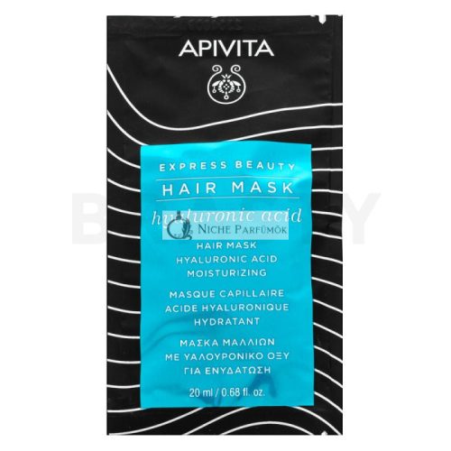 Apivita Express Beauty Hair Mask Hyaluronic Acid vyživujúca maska na vlasy s kyselinou hyalurónovou 20 ml