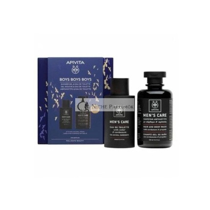 Apivita Boys Boys Boys Eau De Toilette s céderom a kardamómom, 100 ml a šampón