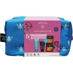   Apivita Promo Aqua Beelicious Hydrating Gel Krém S Bohatou Textúrou A Mini Čiernym Čistiacim Gélom Darčeková Sada Na Hydratáciu - Výživu