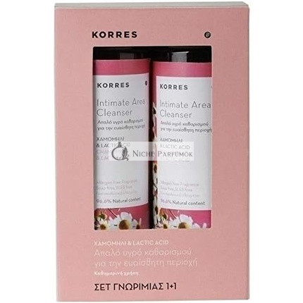 Korres Harmanček & Kyselina mliečna čistiaci prostriedok na intímne partie, 250ml - 2 ks