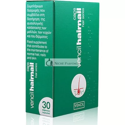 Vencil Hairnails Výživový Doplnok na Vlasy, Pleť a Nechty 30 Kapsúl