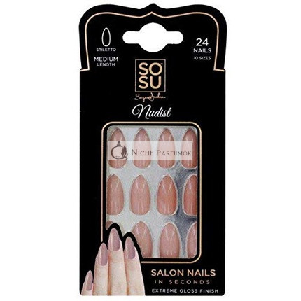 Sosu Stiletto Falošné Nechty Nudista