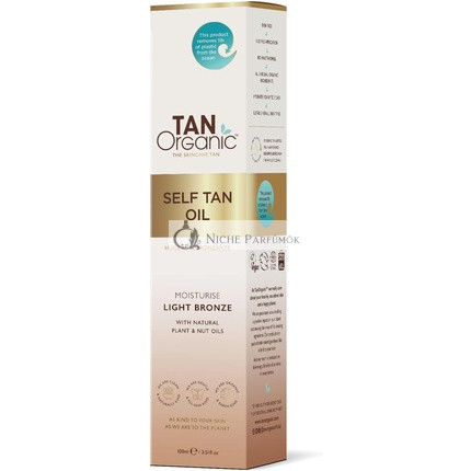 TanOrganic Samoopaľovací olej 100ml - Ekologicky certifikovaný, vegánsky, proti starnutiu, jednoduchá aplikácia