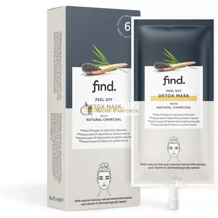 FIND Detox Čierna uhľová maska, 15 ml - balenie 6