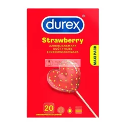   Durex Sexy Strawberry - Ochutený Kondóm pre Zosilnené Potešenie