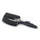 Olivia Garden Fingerbrush Combo Large Black kefa na vlasy so štetinami z nylonu a diviaka