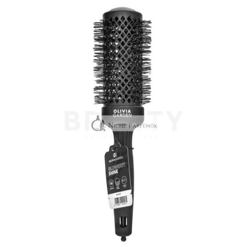 Olivia Garden Expert Blowout Shine Round Brush Black 45 mm kefa na vlasy