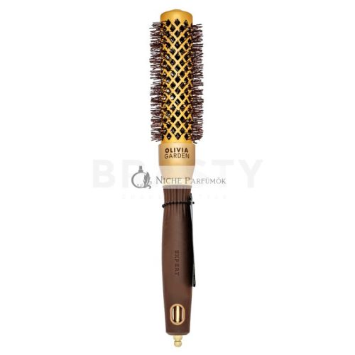 Olivia Garden Expert Blowout Shine Round Brush Wavy Bristles Gold & Brown 25 mm kefa na vlasy