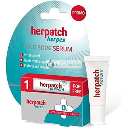 Herpatch Liečebné sérum na opary - Lieči a predchádza oparom - Obsahuje SPF 30 balzam na pery, 15ml
