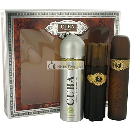 Cuba Gold od Fragluxe Darčeková sada - Eau De Toilette Spray + After Shave Spray + Telový deodorant pre mužov