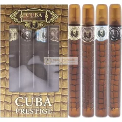   Cuba Cuba Prestige Pre Pánov 4-dielna Darčeková Sada, 33 g Classic EDT Spray, 33 g Black EDT Spray, 33 g Platinum EDT Spray, 33 g Legacy EDT Spray