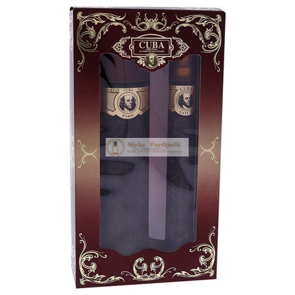Cuba Gold Pánsky 2-dielny Darčekový Set, 3.3oz EDT Spray, 1.17oz EDT Spray, Hnedý