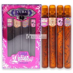   Cuba Cuba Latino Kolekcia Ženský Darčekový Set 4 Dielny - Copacabana, Maya, Carnaval EDP Sprej, 100 Ml
