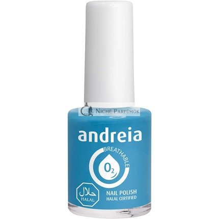 Andreia Halal Dýchajúci Lak na Nechty Lesklý Vegánsky a Bez Krvavého Testovania, 10.5ml B9 Modrý