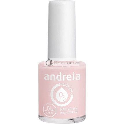 Andreia Halal Priedušný Lak na Nechty, Vodopriepustný, Lesklý, Vegánsky a Bez Krutosti 10,5ml - Odtieň B19 Pink