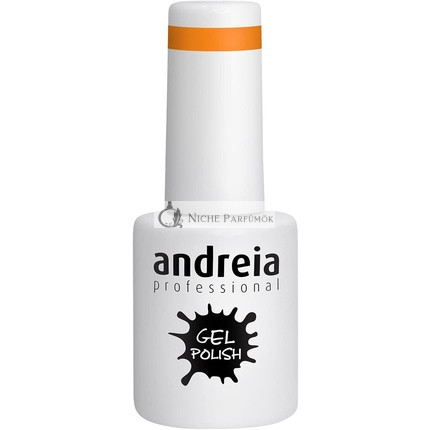 Andreia Polotrvalý Gél Lak na Nechty pre UV/LED Lampu Intenzívny Lesk a 4 Týždne Trvajúci Francúzsky Manikúrový Gél Lak Farba 262 Oranžová Odstíny Žltej Neon