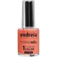 Andreia Profesionálny Hybridný Gél Lak na Nechty Fusion Color H32 Korál - 2 Kroky Bez Lampy, Dlhá Výdrž, Ľahké Odstránenie