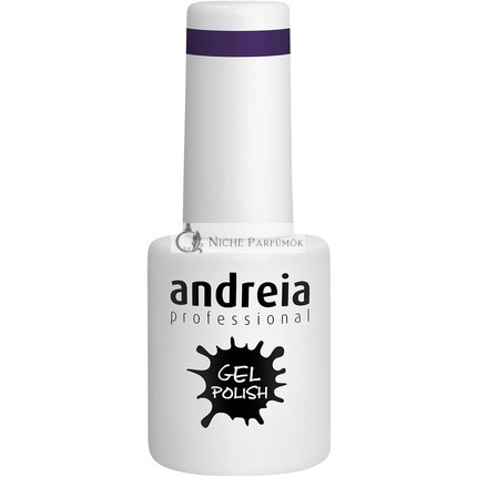 Andreia Polotrvalý Lak na Nechty pre UV/LED Lampu Intenzívny Lesk a 4 Týždne Trvácnosti Francúzska Manikúra Lak na Nechty Farba 299 Fialové Odstíny Šedej 10.5ml