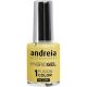 Andreia Profesionálny Hybridný Gél Lak na Nechty Fusion Color H59 Žltý - 2 Krok, Bez Lampy, Dlhá Trvácnosť, Ľahké Odstránenie