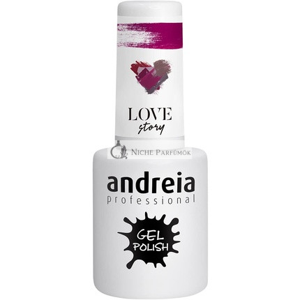 Andreia Polotrvalý Gélový Lak na Nechty pre UV/LED Lampu Intenzívny Lesk a 4 Týždne Trvácny Francúzsky Manikúra 302 Červené Odstíny Fialovej 10.5ml