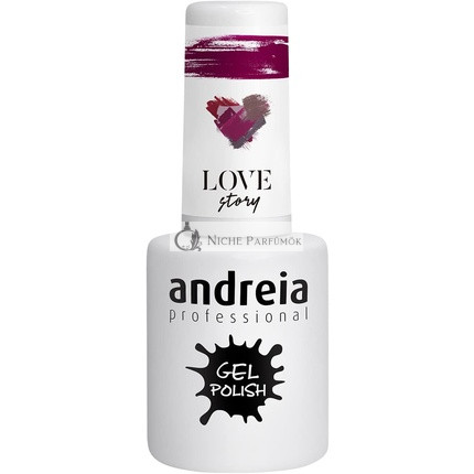 Andreia Polotrvalý Gél Lak na nechty pre UV/LED Lampu Intenzívny Lesk a 4 Týždne Trvácny Francúzsky Manikúra Lak na nechty Farba 303 Červené Odtiene Fialovej 10.5ml
