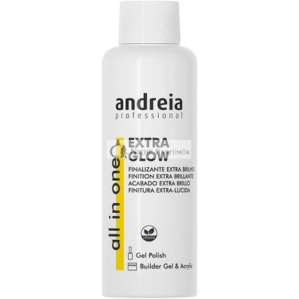 Andreia Professional Extra Glow Vysoko lesklý finish pre dipping, gélový lak, builder a akrylové nechty, 100ml