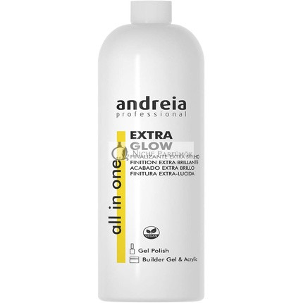 Andreia Professional Extra Glow Finish pre Dipping, Gel Lak, Stavebné a Akrylové Nechty - 1 Liter